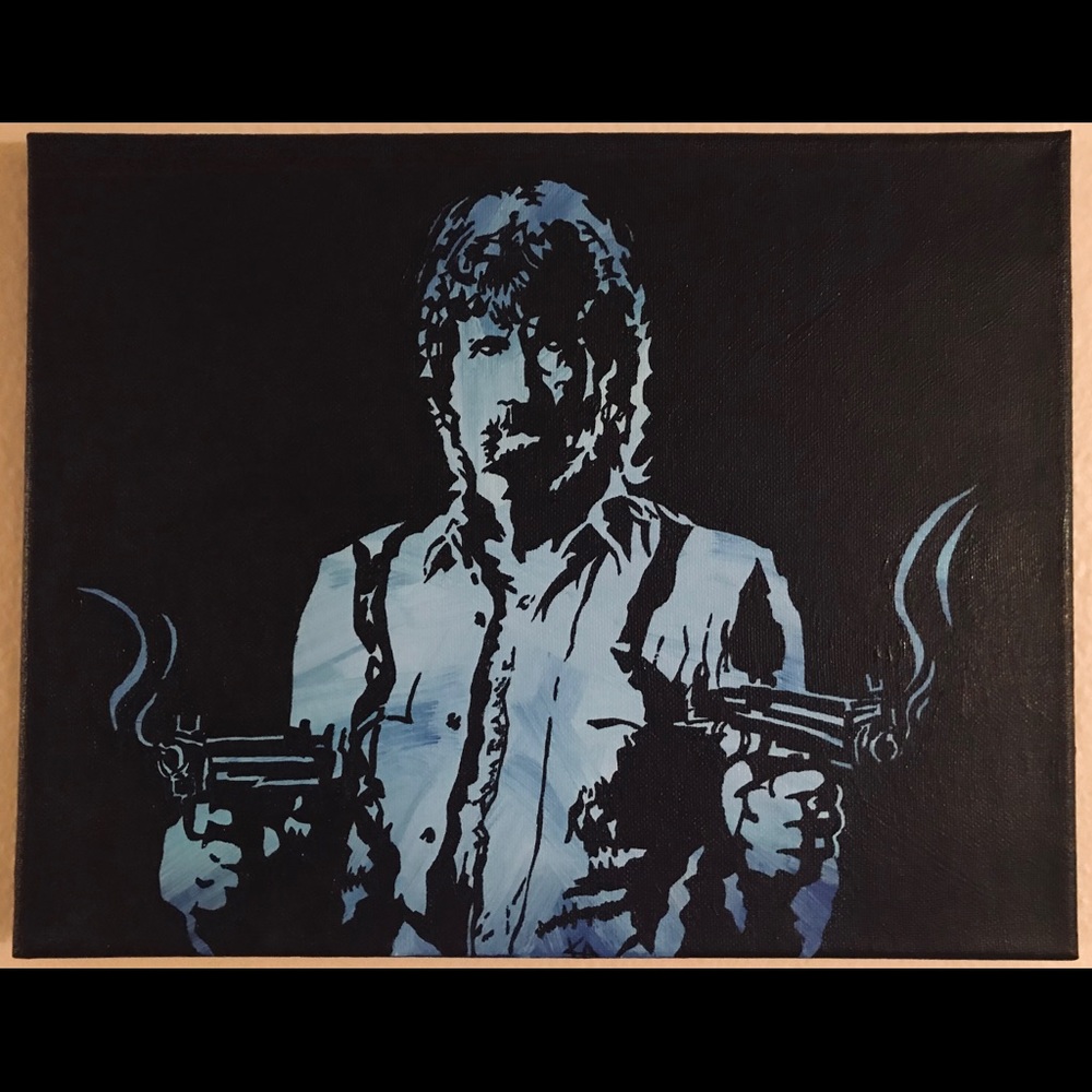 11x14 Chuck Norris canvas painting